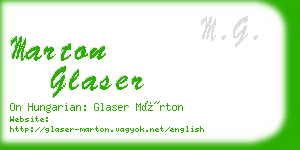 marton glaser business card